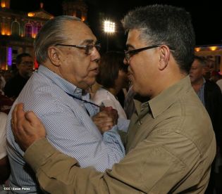 Daniel y Rosario en acto del 80 Aniversario del Tránsito a la Inmortalidad del General Augusto C. Sandino