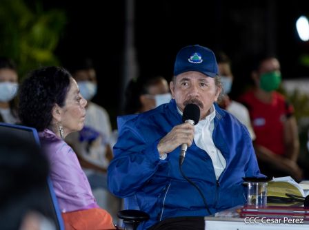 Encuentro del Presidente Daniel  y la Compañera Rosario con las Familias de nuestra Nicaragua Bendita 
