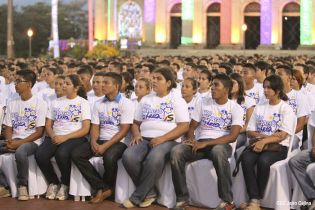 Daniel y Rosario en acto del 80 Aniversario del Tránsito a la Inmortalidad del General Augusto C. Sandino