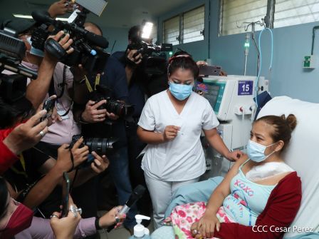 Primera jornada de vacunación voluntaria contra la Covid-19 en Nicaragua