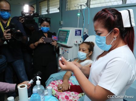 Primera jornada de vacunación voluntaria contra la Covid-19 en Nicaragua