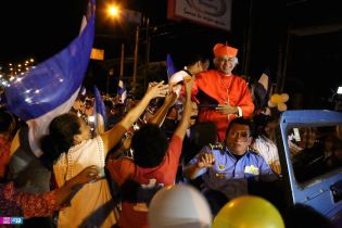 Pueblo de Nicaragua recibe a Su Eminencia el Cardenal Leopoldo Brenes