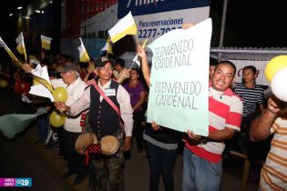 Pueblo de Nicaragua recibe a Su Eminencia el Cardenal Leopoldo Brenes