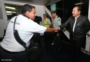 Presidente Daniel y Compañera Rosario reciben a Su Eminencia Cardenal Leopoldo Brenes