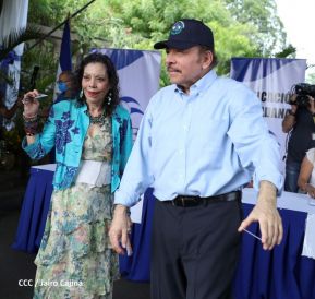 Presidente Daniel Ortega y Compañera Rosario Murillo participan en Verificación Ciudadana
