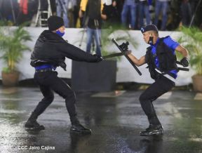 Desfile policial Centinelas de la Paz por el 42 aniversario de la Policía Nacional