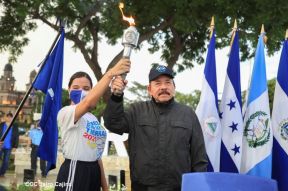 Recibimiento de la Antorcha de la Unión Centroamericana