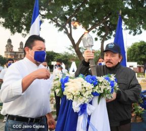 Recibimiento de la Antorcha de la Unión Centroamericana