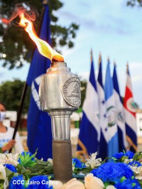 Recibimiento de la Antorcha de la Unión Centroamericana