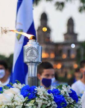 Recibimiento de la Antorcha de la Unión Centroamericana
