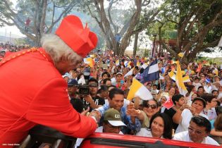 Jinotepe da gran recibimiento a Cardenal José Leopoldo Brenes
