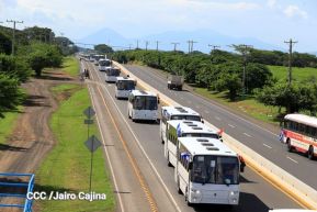 Llegan a Nicaragua 150 nuevos buses para el pueblo 