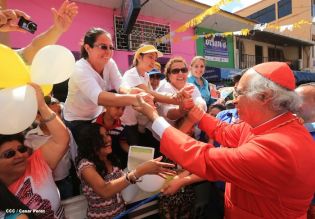 Jubiloso pueblo de Matagalpa recibe al Cardenal Leopoldo Brenes  