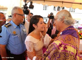 Jubiloso pueblo de Matagalpa recibe al Cardenal Leopoldo Brenes  