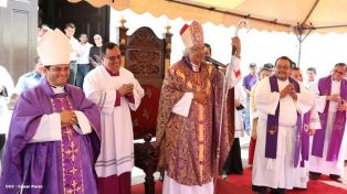 Jubiloso pueblo de Matagalpa recibe al Cardenal Leopoldo Brenes  