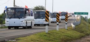 Segunda flota de buses rusos, porque  aquí Todos los Triunfos son del Pueblo!