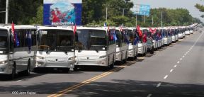 Segunda flota de buses rusos, porque  aquí Todos los Triunfos son del Pueblo!