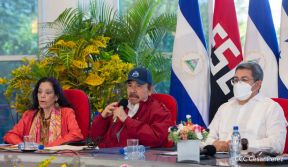 Reunión del Presidente Daniel Ortega y Compañera Rosario con el Presidente de Honduras Juan Orlando Hernández