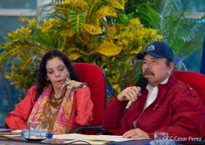 Reunión del Presidente Daniel Ortega y Compañera Rosario con el Presidente de Honduras Juan Orlando Hernández