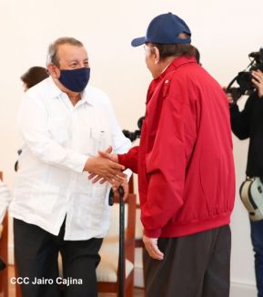 Reunión del Presidente Daniel Ortega y Compañera Rosario con el Presidente de Honduras Juan Orlando Hernández