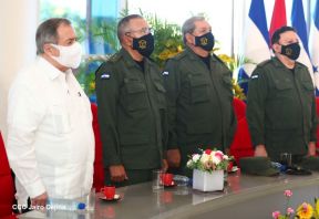 Reunión del Presidente Daniel Ortega y Compañera Rosario con el Presidente de Honduras Juan Orlando Hernández