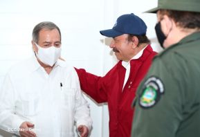 Reunión del Presidente Daniel Ortega y Compañera Rosario con el Presidente de Honduras Juan Orlando Hernández