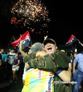 Pueblo celebra victoria del FSLN en las Elecciones Soberanas 2021
