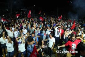 Pueblo celebra victoria del FSLN en las Elecciones Soberanas 2021