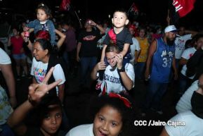 Pueblo celebra victoria del FSLN en las Elecciones Soberanas 2021