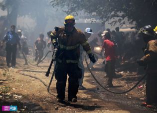 Cinco casas totalmente quemadas en barrio La Arenera de Ciudad Sandino