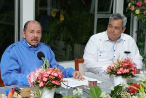 Encuentro del Presidente Daniel Ortega y Vicepresidenta Rosario Murillo con Presidente del BCIE
