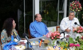 Encuentro del Presidente Daniel Ortega y Vicepresidenta Rosario Murillo con Presidente del BCIE