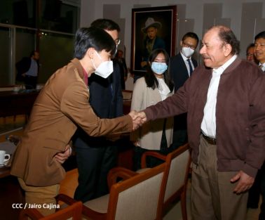 Presidente Daniel Ortega en encuentro con delegación de empresa estatal PowerChina