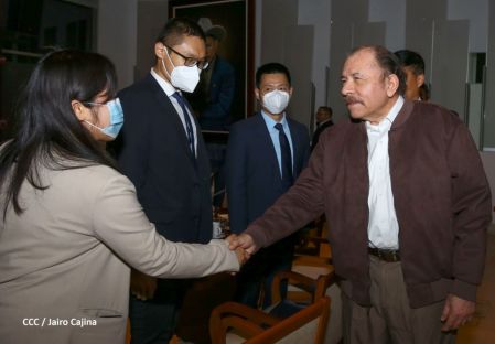 Presidente Daniel Ortega en encuentro con delegación de empresa estatal PowerChina