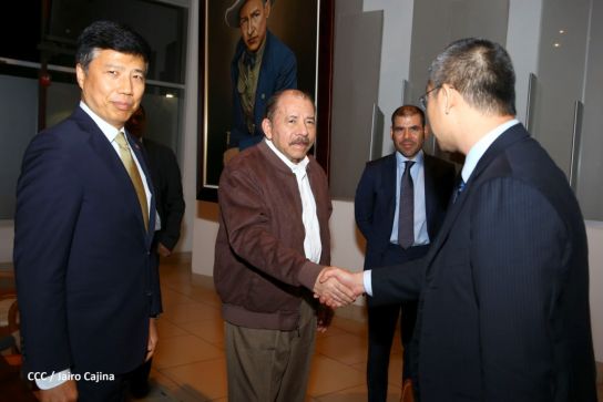 Presidente Daniel Ortega en encuentro con delegación de empresa estatal PowerChina