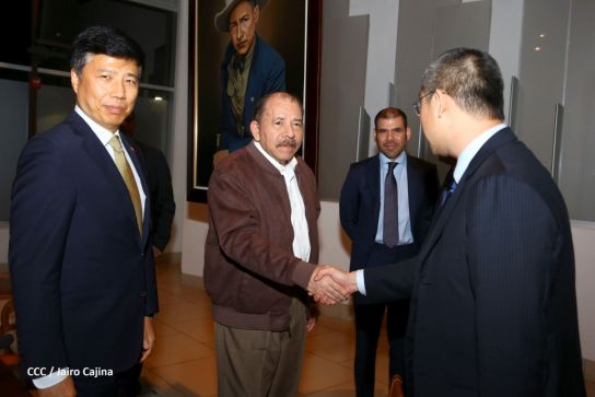 Presidente Daniel Ortega en encuentro con delegación de empresa estatal PowerChina