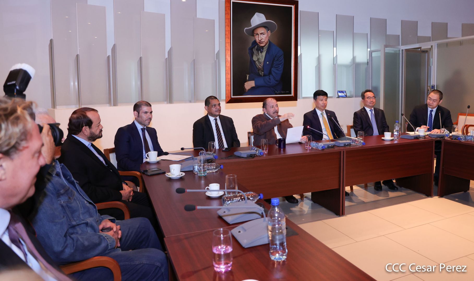 Presidente Daniel Ortega en encuentro con delegación de empresa estatal PowerChina