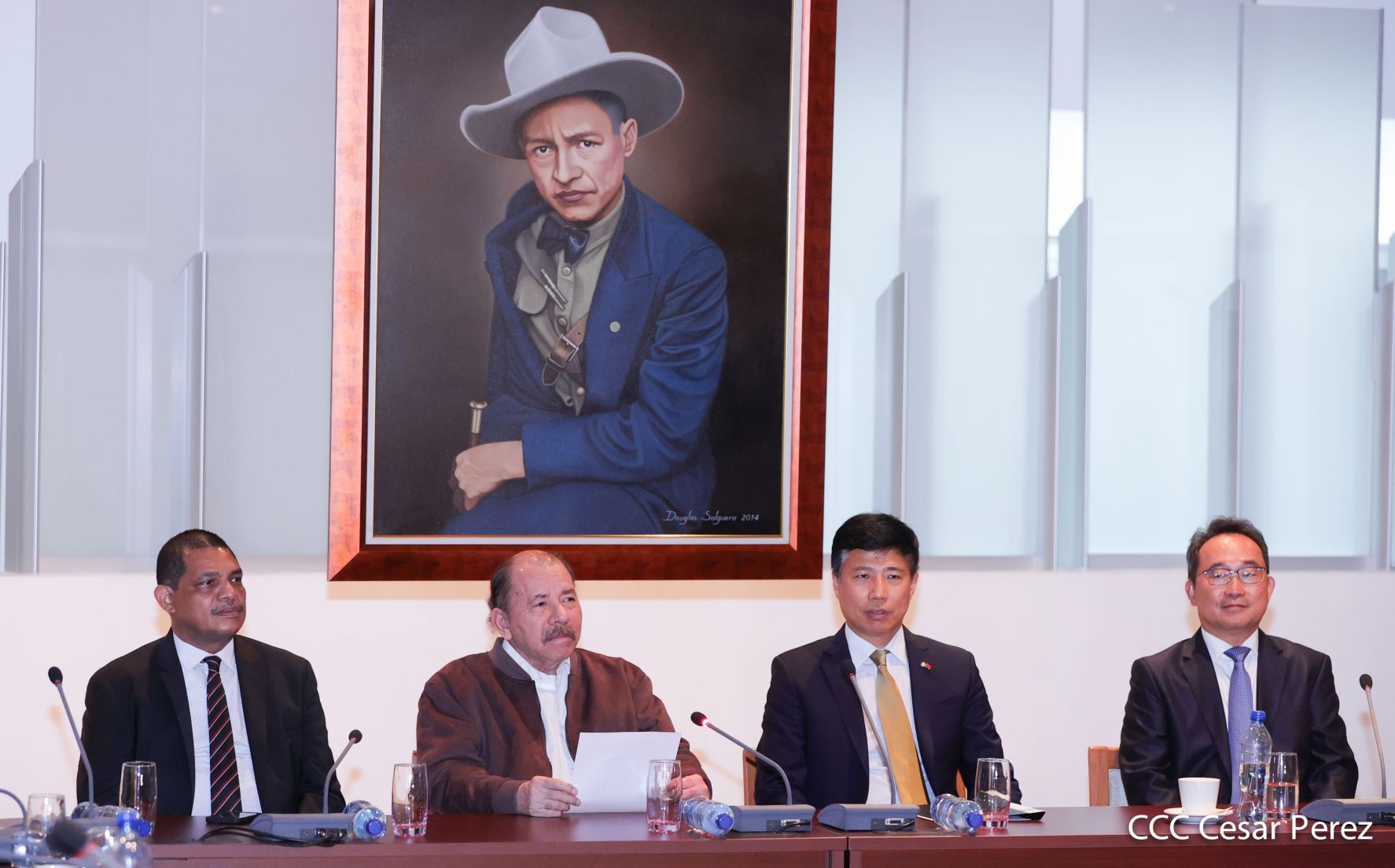 Presidente Daniel Ortega en encuentro con delegación de empresa estatal PowerChina