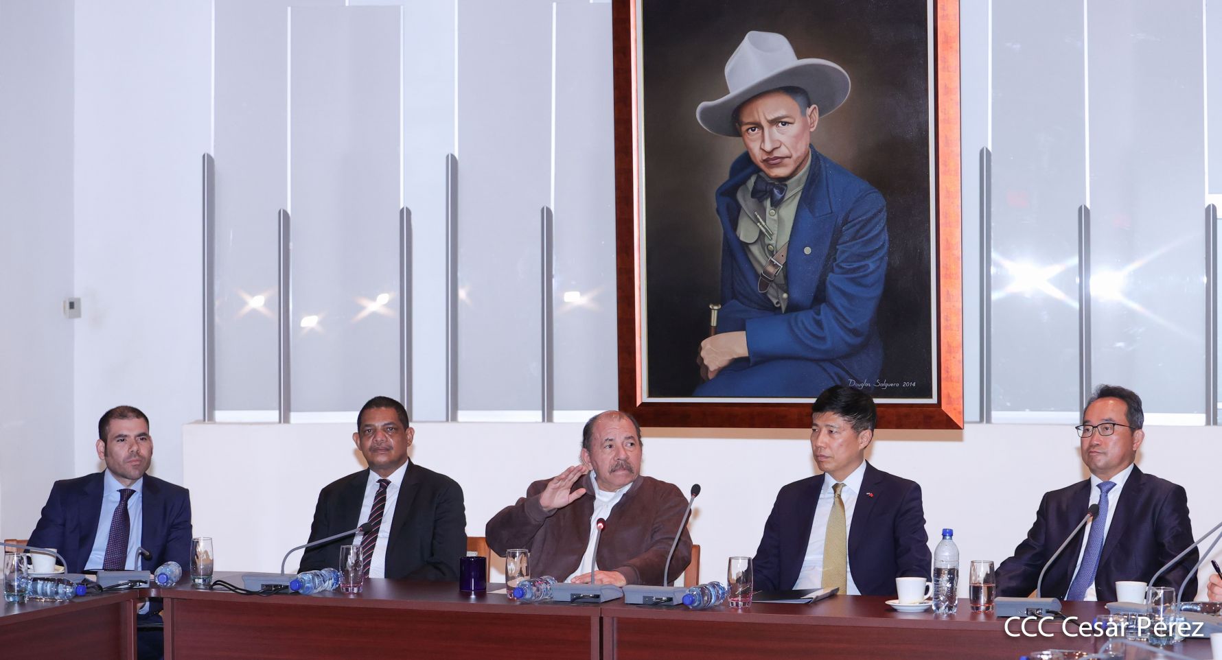 Presidente Daniel Ortega en encuentro con delegación de empresa estatal PowerChina