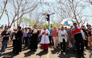 Cardenal Brenes y fieles católicos realizan cuarta peregrinación hacia el Santuario de Nuestro Señor de Esquipulas en La Conquista