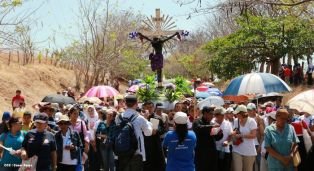 Cardenal Brenes y fieles católicos realizan cuarta peregrinación hacia el Santuario de Nuestro Señor de Esquipulas en La Conquista