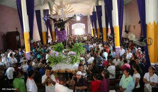 Cardenal Brenes y fieles católicos realizan cuarta peregrinación hacia el Santuario de Nuestro Señor de Esquipulas en La Conquista