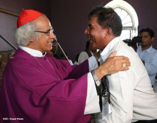 Cardenal Brenes y fieles católicos realizan cuarta peregrinación hacia el Santuario de Nuestro Señor de Esquipulas en La Conquista