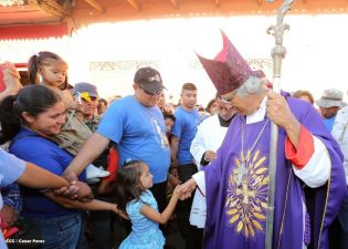 Masaya se desbordó en recibimiento al Cardenal Leopoldo Brenes