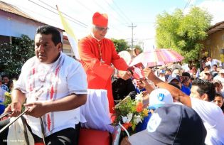 Masaya se desbordó en recibimiento al Cardenal Leopoldo Brenes