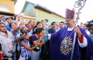Masaya se desbordó en recibimiento al Cardenal Leopoldo Brenes