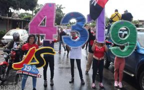 Caminatas y caravanas en toda Nicaragua en Fuerza de Victorias celebrando el 43/19