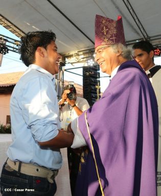 Masaya se desbordó en recibimiento al Cardenal Leopoldo Brenes
