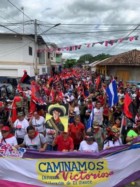 Caminatas y caravanas en toda Nicaragua en Fuerza de Victorias celebrando el 43/19