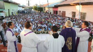 Masaya se desbordó en recibimiento al Cardenal Leopoldo Brenes